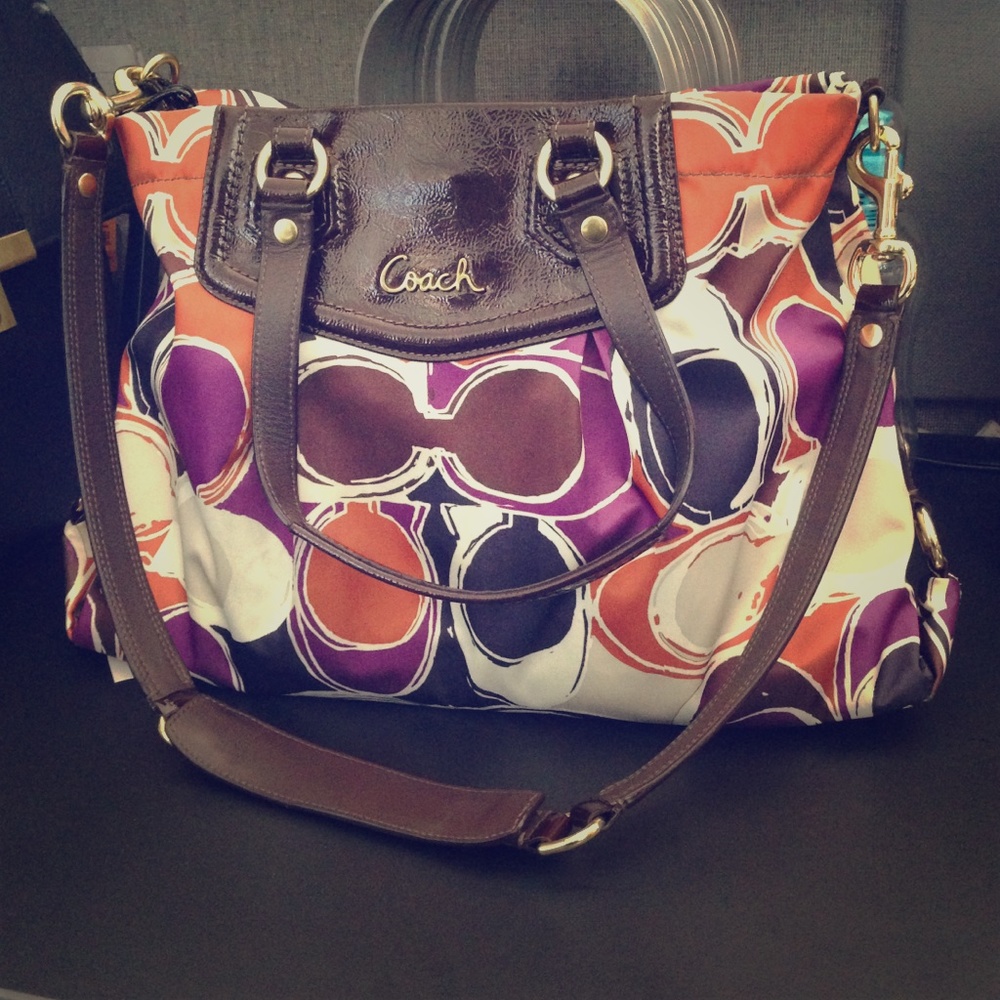 Coach satin purse.